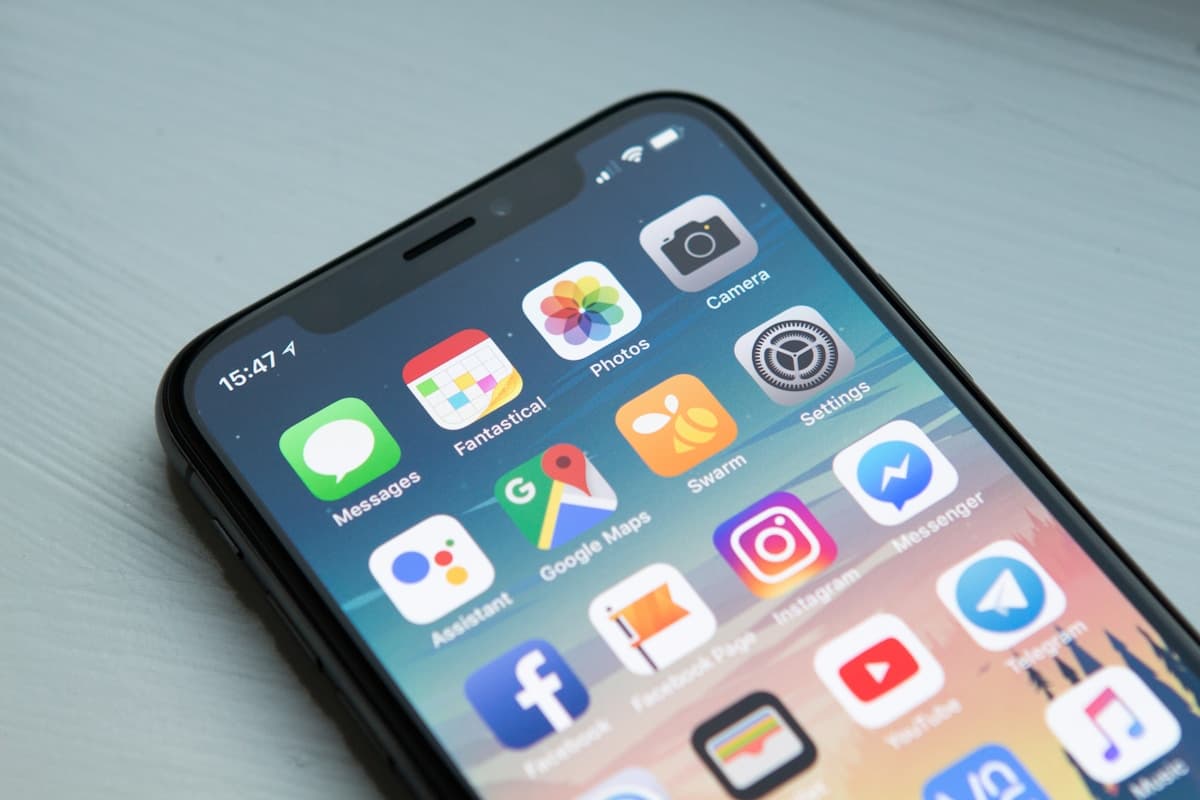 Smartphone with a mobile app interface